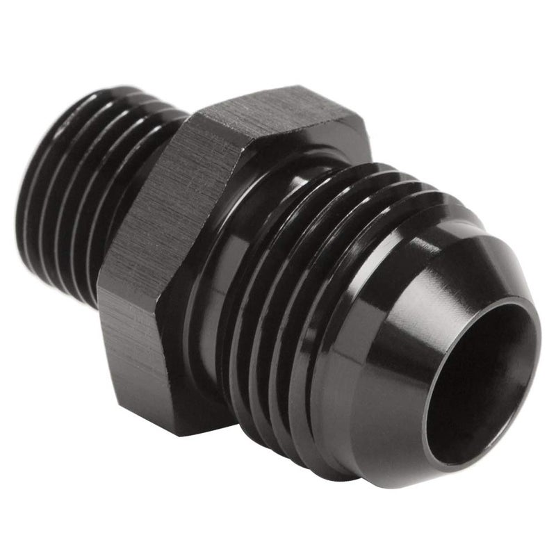Podavelle Metric M16x1.5 to 10AN Male Flare Straight Fuel Fitting Adapter Aluminum Black - Image 1